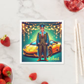 Abschluss Typ mit Schnellfahrzeug Serviette (Beispiel)