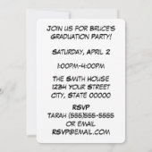 Abschluss Tyrannosaurus Rex Custom Personalize Einladung (Rückseite)