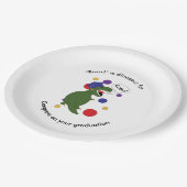 Abschluss Tyrannosaurus Rex personalisieren Pappteller (Schrägansicht)