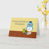 Abschluss-Uhu Karte (Gelbe Blume)