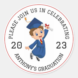 Abschluss Umschlag Aufkleber