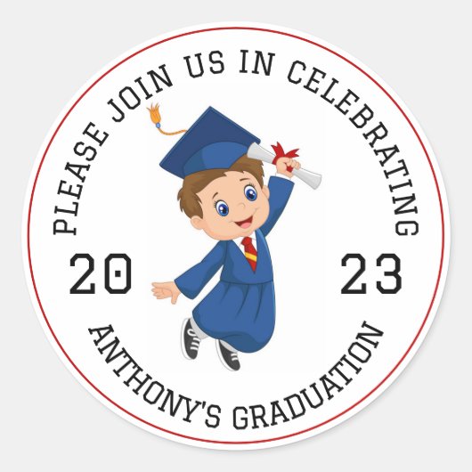 Abschluss Umschlag Aufkleber (Vorderseite)