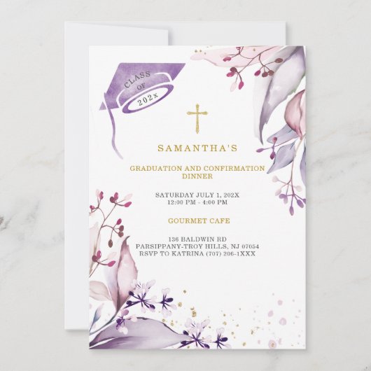 Abschluss und Bestätigung Abendessen Einladung (Vorderseite)