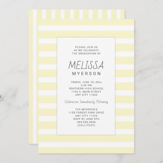 Abschluss und/oder Party Einladungen (Vorne/Hinten)