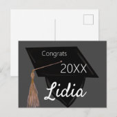 Abschluss Uni Highschool Cap Gown Postkarte (Vorne/Hinten)