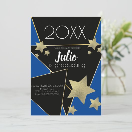 Abschluss Uni Highschool Celebration Foto Einladung (Stehend Vorderseite)