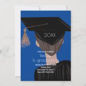 Abschluss Uni Highschool Graduate Man Party Einladung (Vorderseite)