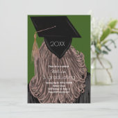 Abschluss Uni Highschool Graduate Party Einladung (Stehend Vorderseite)