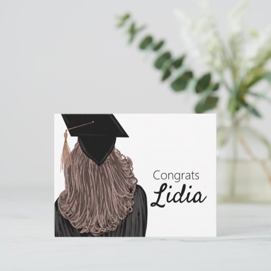 Abschluss Uni Postkarte (Stehend Vorderseite)