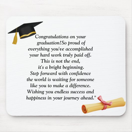 Abschluss - Universelles Design für alle Altersgru Mousepad (Vorne)