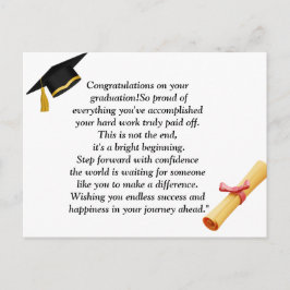 Abschluss - Universelles Design für alle Altersgru Postkarte