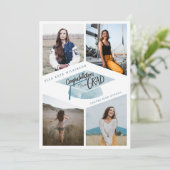 Abschluss - Unser Grad mit Hut Einladung (Stehend Vorderseite)