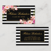 Abschluss-Vernetzungs-Goldrosa-mit Visitenkarte (Vorne/Hinten)