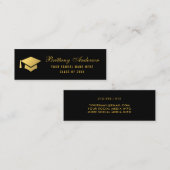 Abschluss-Vernetzungs-Goldschwarzes Telefonnummerkarte (Vorne/Hinten)