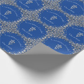 Abschluss Veterinär Blau Silber Geschenkpapier (Ecke)