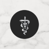 Abschluss Veterinärmedizin Schwarz Silber Konfetti (Klein Vorderseite)