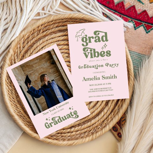 Abschluss-Vibes Einladung Klasse 2026