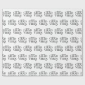 Abschluss Vibes Nur weiß/schwarz Geschenkpapier (Flach)