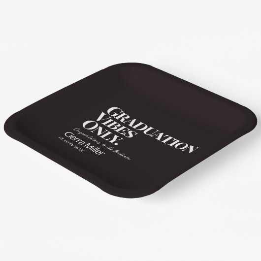 Abschluss Vibes only Paper Plate Pappteller (Gewinkelt)