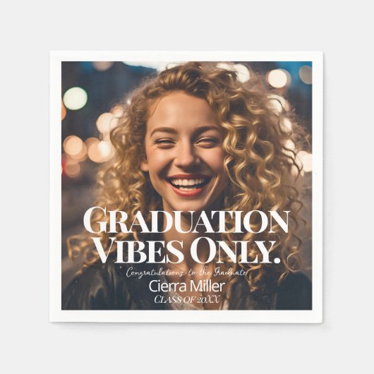 Abschluss Vibes only Paper Serviette (Vorderseite)