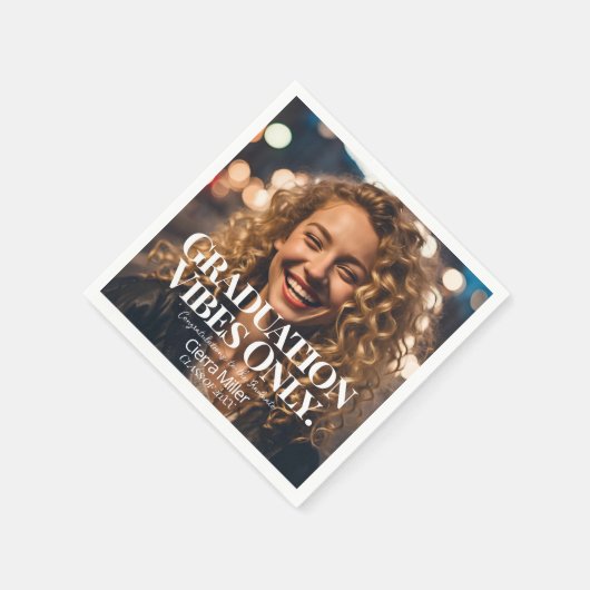 Abschluss Vibes only Paper Serviette (Ecke)