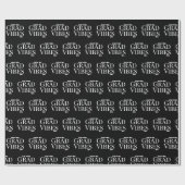 Abschluss Vibes only Schwarz/Weiß Geschenkpapier (Flach)
