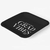 Abschluss Vibes only Schwarz/Weiß Pappteller (Gewinkelt)