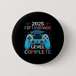 Abschluss-Video-Gamer-Boy-Graduation der 5. Klasse Button