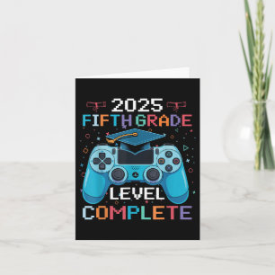Abschluss-Video-Gamer-Boy-Graduation der 5. Klasse Karte