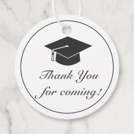 Abschluss Vielen Dank an die Minimalistische Weiß  Geschenkanhänger