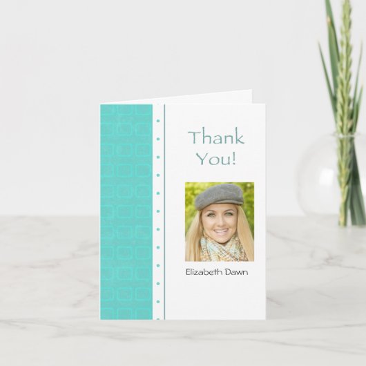Abschluss Vielen Dank Blocks Fotokarte Dankeskarte (Vorderseite)