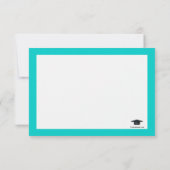 Abschluss Vielen Dank, Blue Notecard Einladung (Rückseite)