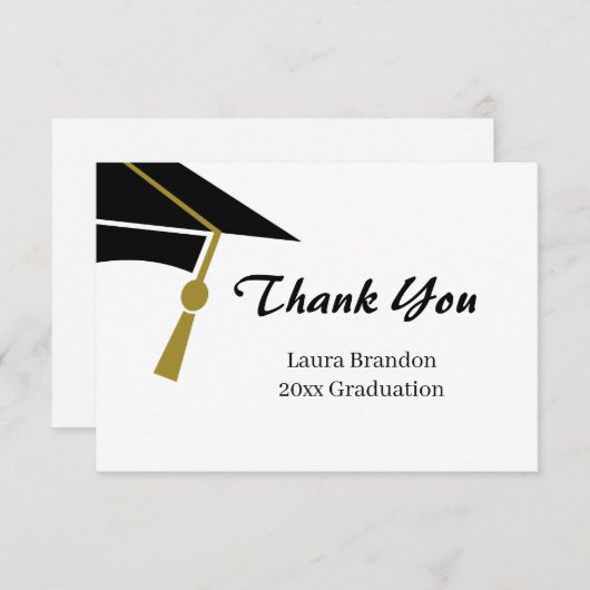 Abschluss Vielen Dank Dankeskarte (Vorne/Hinten)