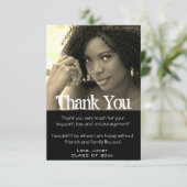 Abschluss Vielen Dank, dass Sie die Foto-Karte Dankeskarte (Stehend Vorderseite)