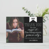 Abschluss Vielen Dank, dass Sie die Fotokarte Mini Dankeskarte (Stehend Vorderseite)
