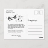 Abschluss Vielen Dank, dass Sie ein handgeschriebe Postkarte (Rückseite)