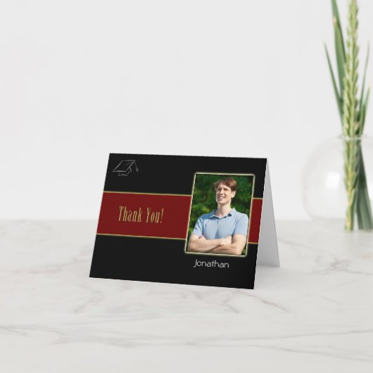 Abschluss Vielen Dank, dass Sie Fotokarte haben Dankeskarte (Vorderseite)