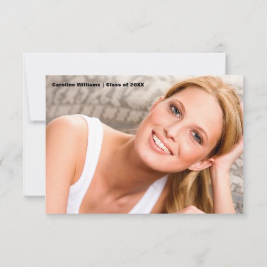 Abschluss Vielen Dank, dass Sie Fotokarte haben Einladung (Rückseite)