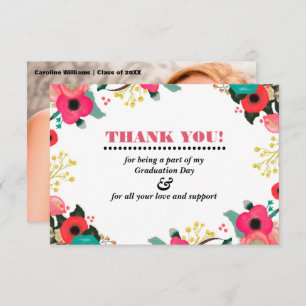 Abschluss Vielen Dank, dass Sie Fotokarte haben Einladung