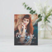 Abschluss Vielen Dank Foto High School Graduate Postkarte (Stehend Vorderseite)