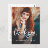 Abschluss Vielen Dank Foto High School Graduate Postkarte (Vorne/Hinten)