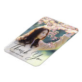 Abschluss Vielen Dank Foto Modernes Schwarzes Skri Magnet (Linke Seite)