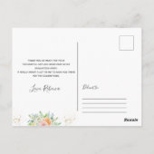 Abschluss Vielen Dank Foto Postcard Blumengold Postkarte (Rückseite)