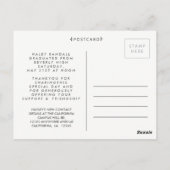 Abschluss Vielen Dank Foto Postkarte (Rückseite)