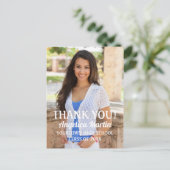 Abschluss Vielen Dank Foto Postkarte (Stehend Vorderseite)