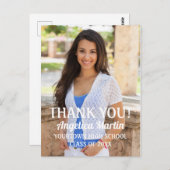 Abschluss Vielen Dank Foto Postkarte (Vorne/Hinten)