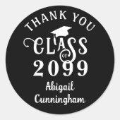 Abschluss Vielen Dank für den Extravaganten Klasse Runder Aufkleber (Vorderseite)