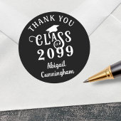 Abschluss Vielen Dank für den Extravaganten Klasse Runder Aufkleber