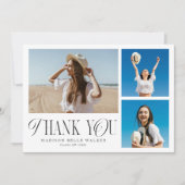 Abschluss Vielen Dank für Ihre elegante Fotosammlu Dankeskarte (Vorderseite)