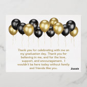 Abschluss Vielen Dank für Ihre Karte (Rückseite)